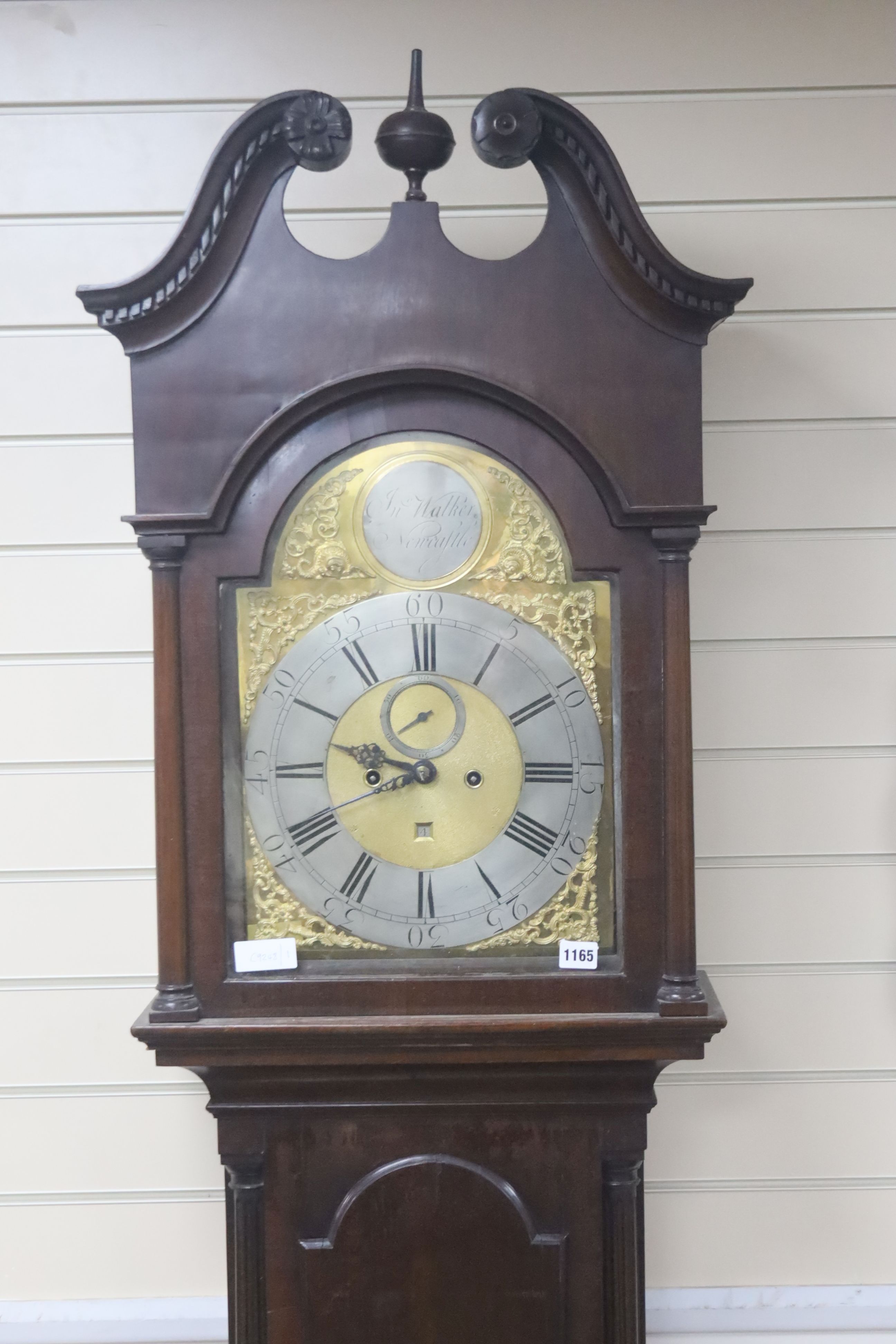 A George III mahognay longcase clock marked Walker, Newcastle, height 242cm